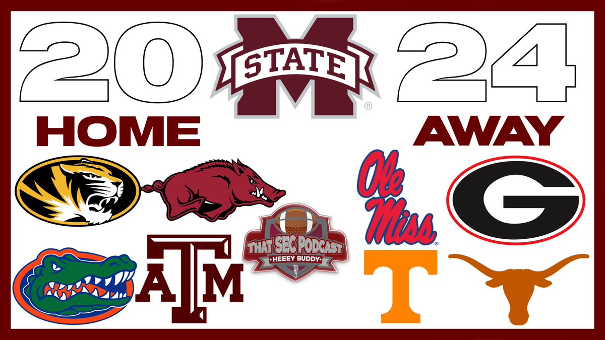 SEC Mike on Twitter "Mississippi State’s 2024 SEC schedule"