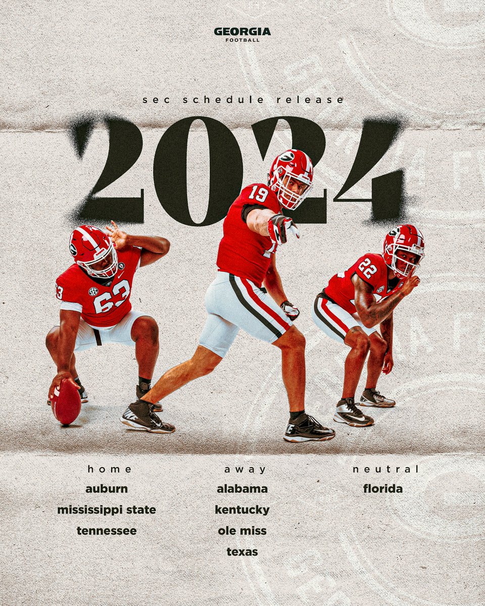 Football on Twitter "𝟐𝟎𝟐𝟒 SEC slate is set. GoDawgs"