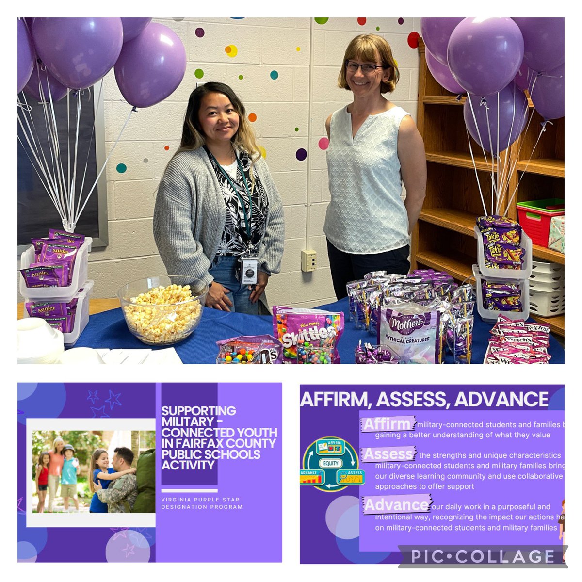 Thank you, Mrs. Lee Yang and Mrs. Petersen for leading the learning about caring for our military connected youth and families! 💜 #DranesvilleCARES
