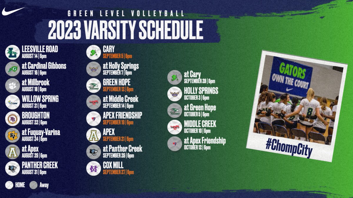 SCHEDULE RELEASE! 

Here is a look at the 2023 @G_L_VOLLEYBALL schedule. Season opener is exactly TWO MONTHS away!