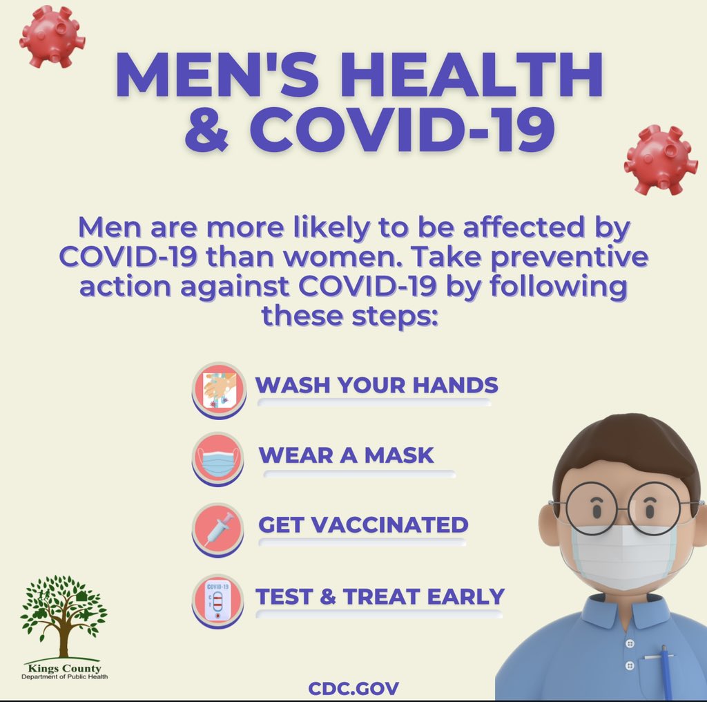 In the U.S., the death rates due to COVID-19 are higher among men than women. Learn how you can prevent COVID-19 by talking to your primary provider or visiting cdc.gov/coronavirus/20… #Men’sHealthAwareness #StaySafeStayStrong #Men’sHealthandCOVID