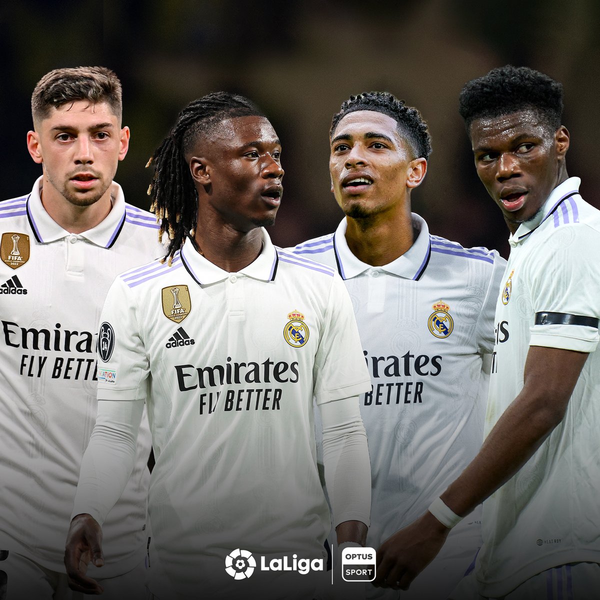 Real Madrid’s midfield 🤯

Federico Valverde: Contracted until 2027
Jude Bellingham: Contracted until 2029
Eduardo Camavinga: Contracted until 2027
Aurélien Tchouaméni: Contracted until 2028

And they still have Toni Kroos and Luka Modric 👀

#LaLiga #OptusSport