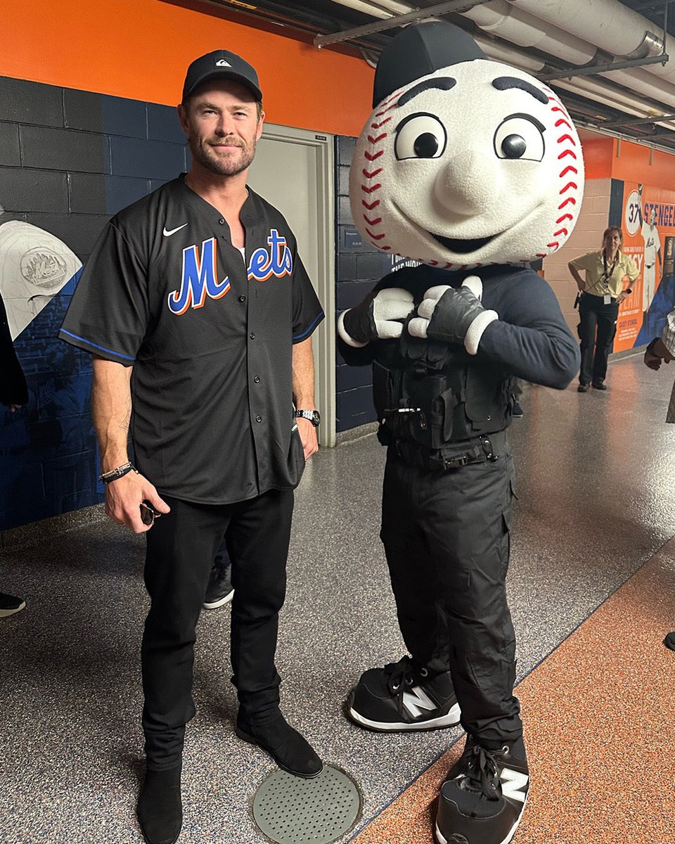 Mr. Met looks like he's dressed for January 6th