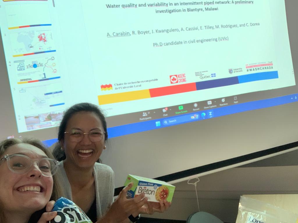 PH2E_UVic's tweet photo. #WESTConference is on virtually today and tomorrow. @PH2E_UVic crew are representing, and snacking (of course)!
Today, @camillezimmer2 and @CarabinAnne presented their work.
Looking forward to the in person day on Friday to meet up with @realSaraBeck, @bio_fowler & crew! https://t.co/MwpiskwNg2