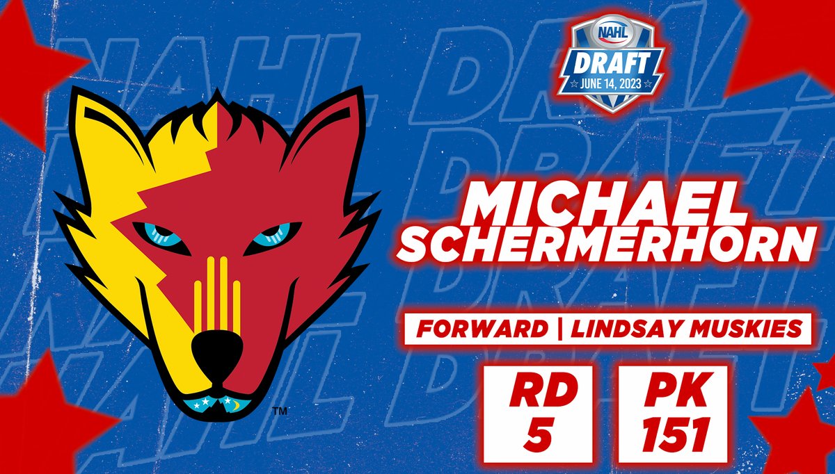 NAHLHockey's tweet photo. Round 5 | Pick 151
@NMIceWolves 
select Forward Michael Schermerhorn from the @LindsayMuskies https://t.co/FAj4paUUJN