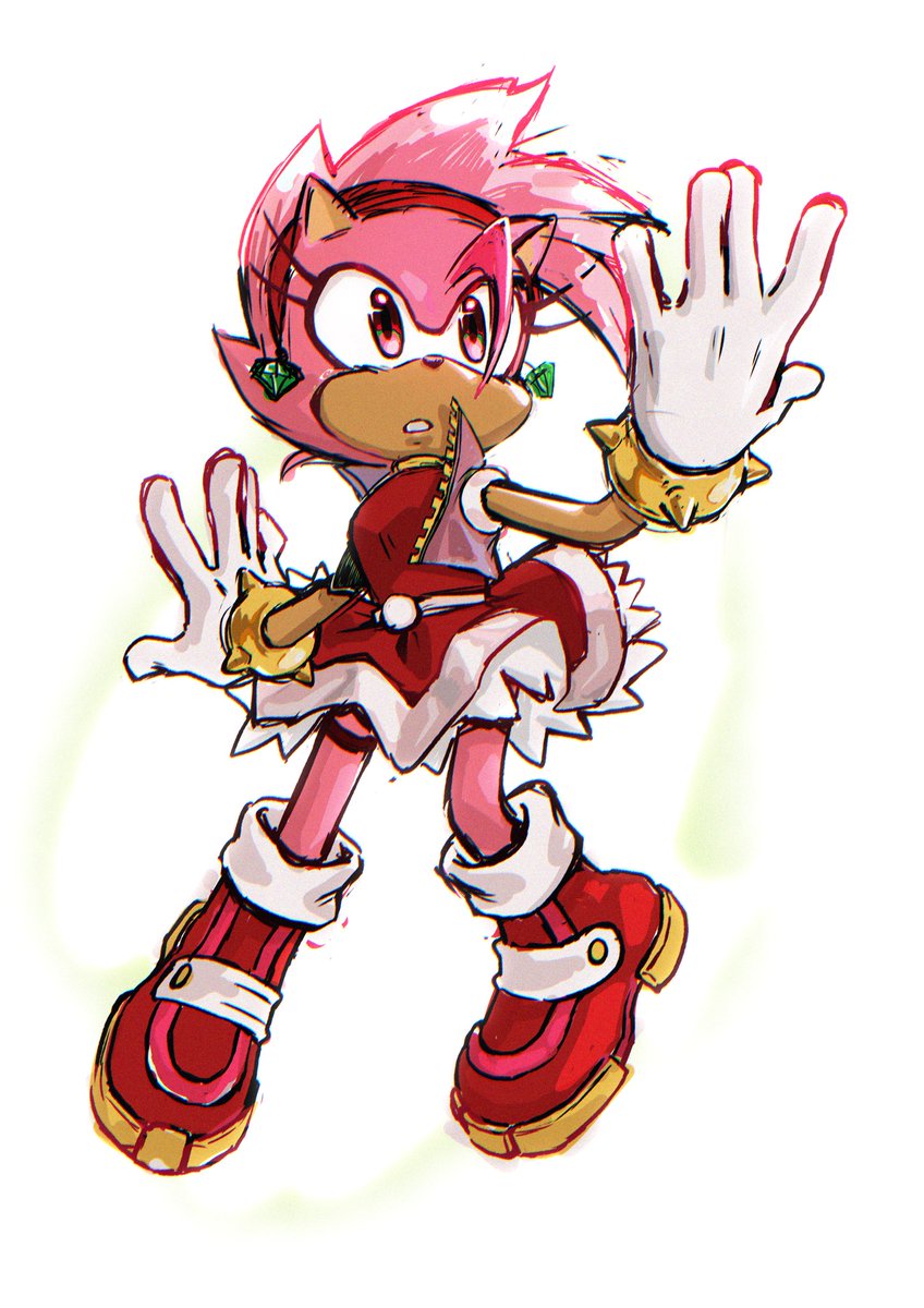 Amy rose work Sketch. I want to see her with a magical girl transformation!!! Anyway, I wish we could edit tweets cause I forgot to add tags… 
#amyrose #superamy