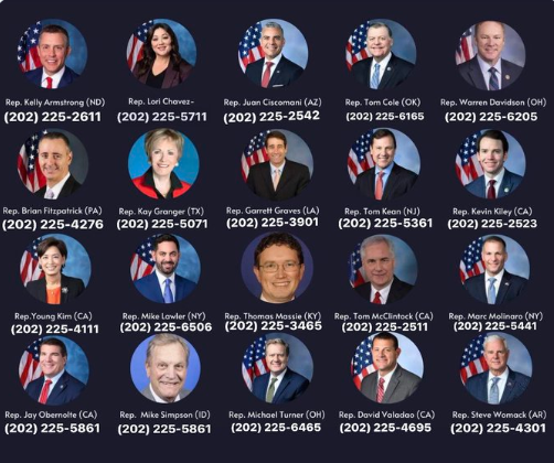 Please call these 'swamp creatures' and voice your displeasure with their vote to let Schiff of the hook for years of lies.