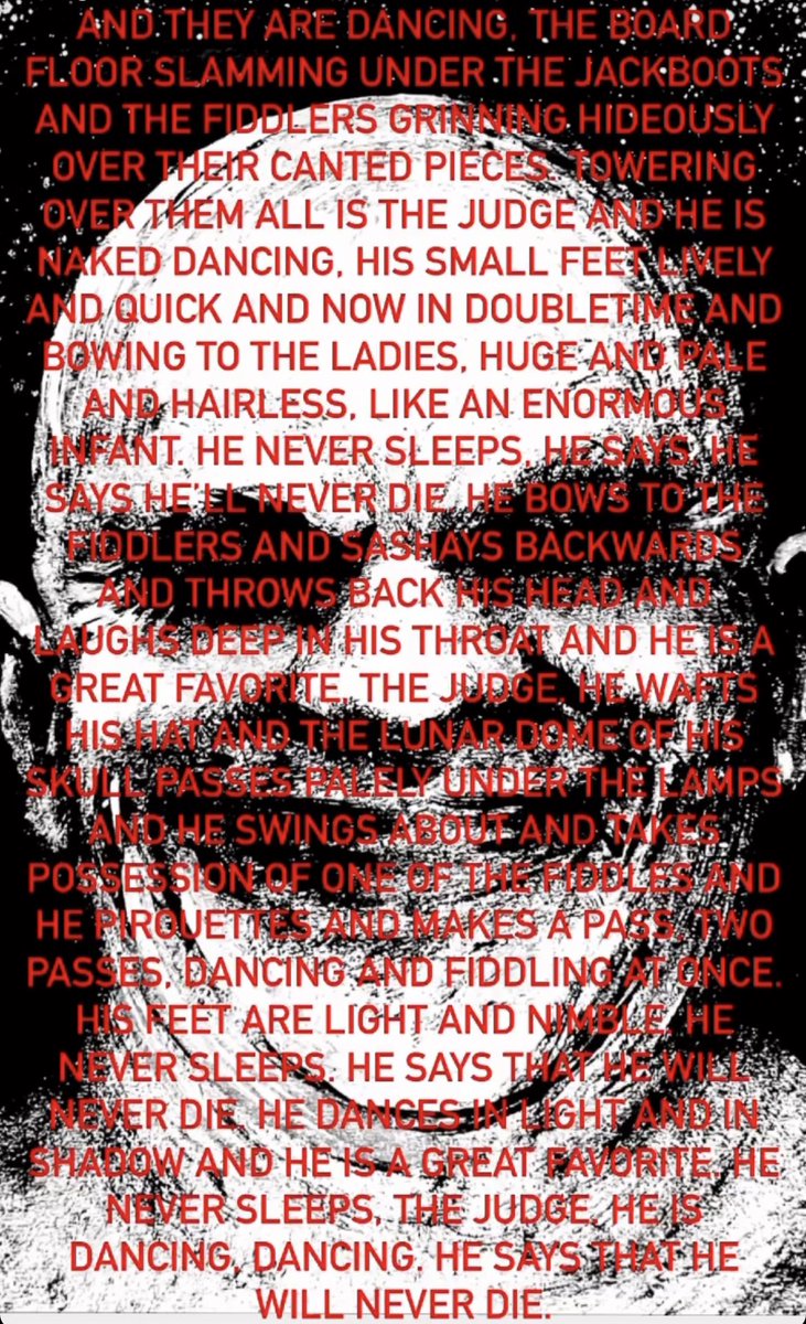 THEERUINER's tweet image. #CormacMcCarthy #JudgeHolden #BloodMeridian #OrTheEveningRednessInTheWest  #Brushpen #ink