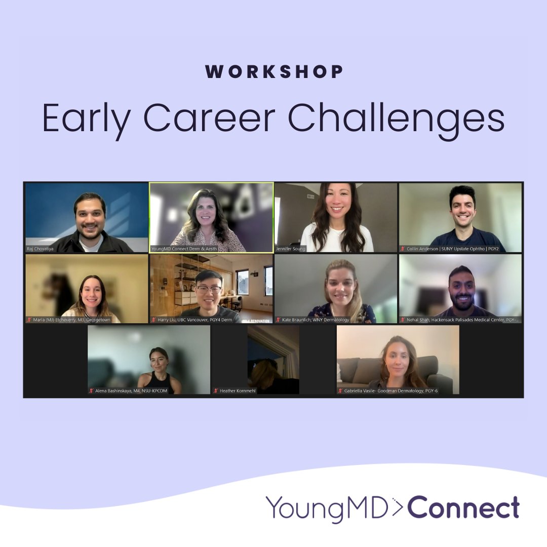 Thank you to everyone who joined us for last night's workshop, especially our esteemed guests + hosts, Drs. Chovatiya + Soung. Topics we discussed:
✔️Finding that first job
✔️Building a patient base
✔️Billing + coding
✔️Financial Planning
✔️Self care
Join: da.youngmdconnect.com