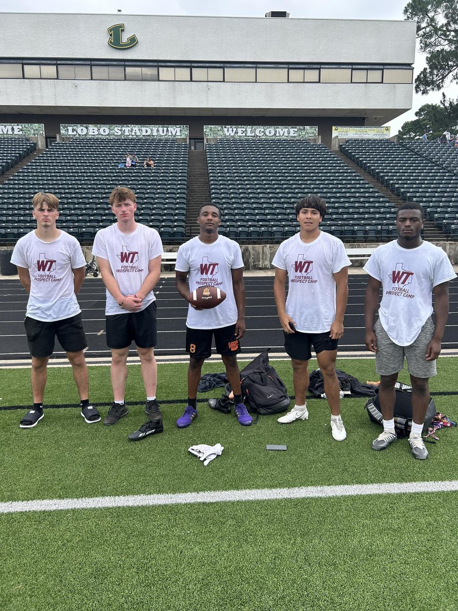 Some of the BEARS attended the West Texas A&M Football Camp today!!! @WTAMUFootball @Coach_BFaske @CoachJoshLynn