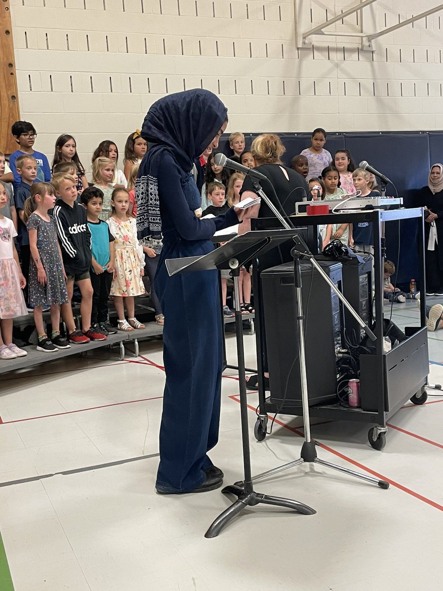 Tonight was our Summer Send Off concert and garden party!  <a href="/TamaraReesx/">TamaraRees</a> led the way with her musical talent, conducting our Ss this evening. One of our gr. 8 narrators translated the evening in Arabic, enabling more families to fully engage in the night. Bravo, Rams! #ramsrock