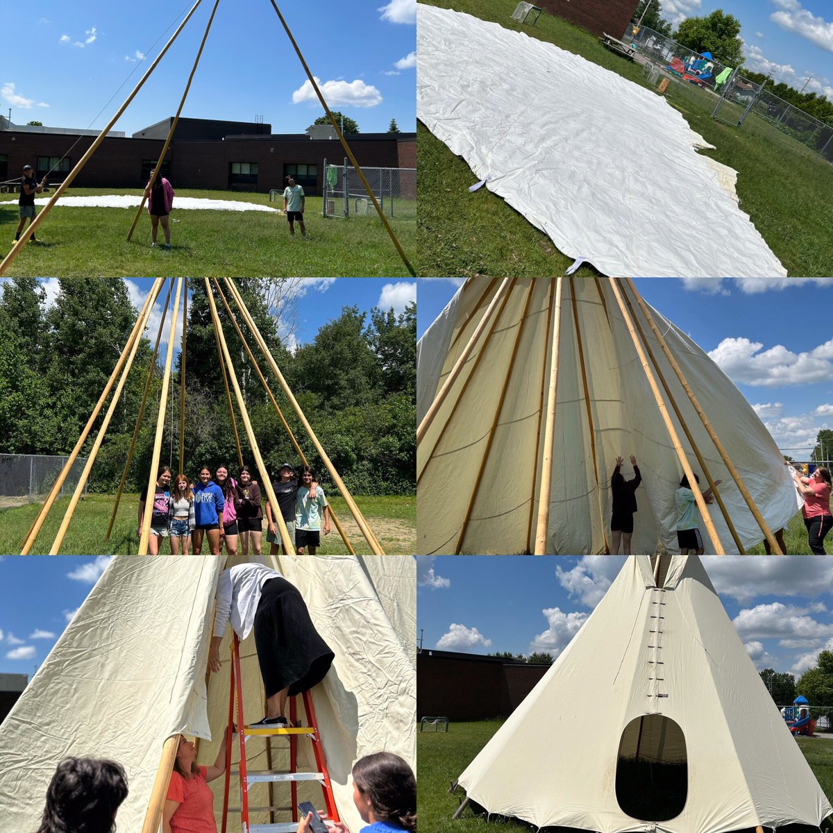 Best medicine is putting up a tipi with my buddies from Our Lady of Sorrows School, Nipissing-Parry Sound Catholic District School Board, what a great group of leaders.<a href="/npsc_schools/">NPSCDSB</a>