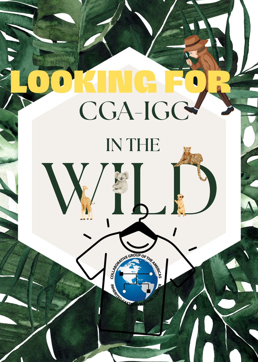 1/📢We're looking for #CGAIGC in the wild❗️Beth Dudley's💡

Not the logo or the name but 📸🤳of YOU wearing the swag - e.g.
At 🛜
at the 🏖️
playing⚽️🥎🎳
working in the 🧑‍🌾, or 
relaxing around the 🏘️ etc etc

Post them on twitter and you could be in to win!

#HereditarGICancer
