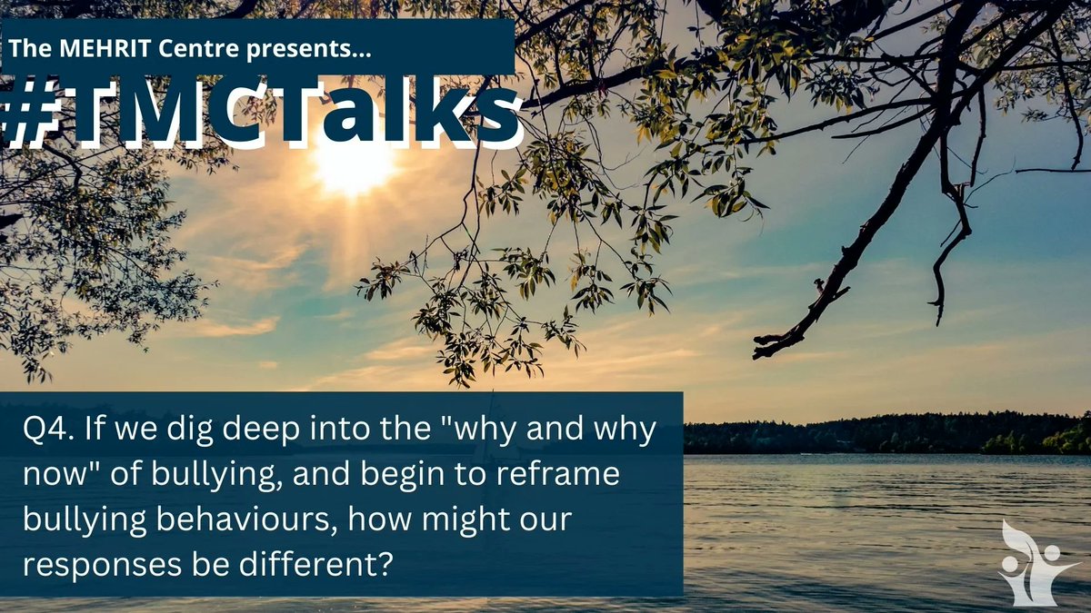 susanhopkins5's tweet image. Q4. If we dig deep into the &quot;why and why now&quot; of bullying, and begin to reframe bullying behaviours, how might our responses be different? #TMCTalks #SelfReg #bullying