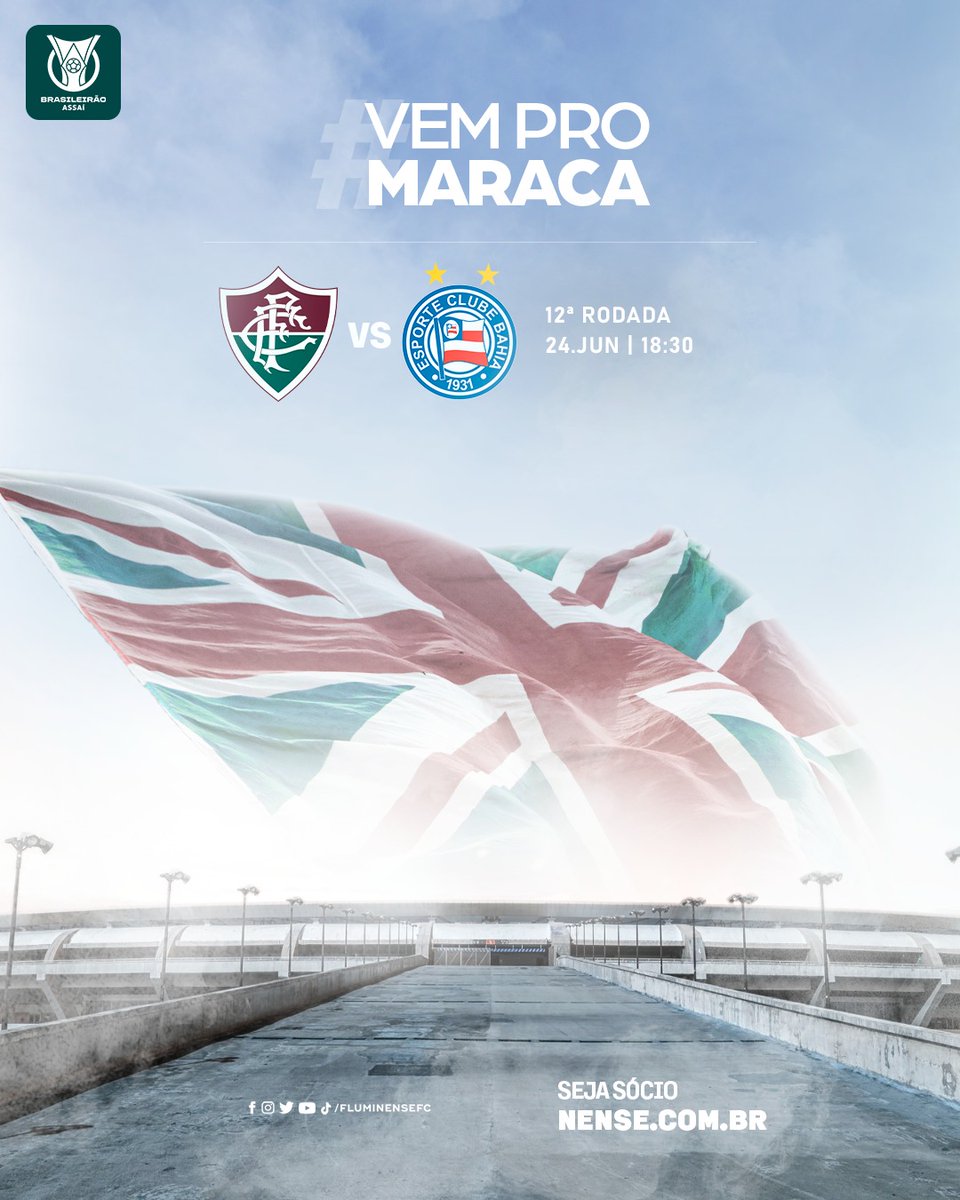 FluminenseFC's tweet photo. INFORMAÇÕES DE INGRESSOS PARA FLUMINENSE X BAHIA NO MARACANÃ! 

Todas as informações em nosso site oficial >> https://t.co/jP9A1tSR6d

⏰ O check-in para @SocioDoFlu abre nesta quinta-feira, ao meio-dia, em https://t.co/LPOMbwFWAx! https://t.co/zjMD3zLELR