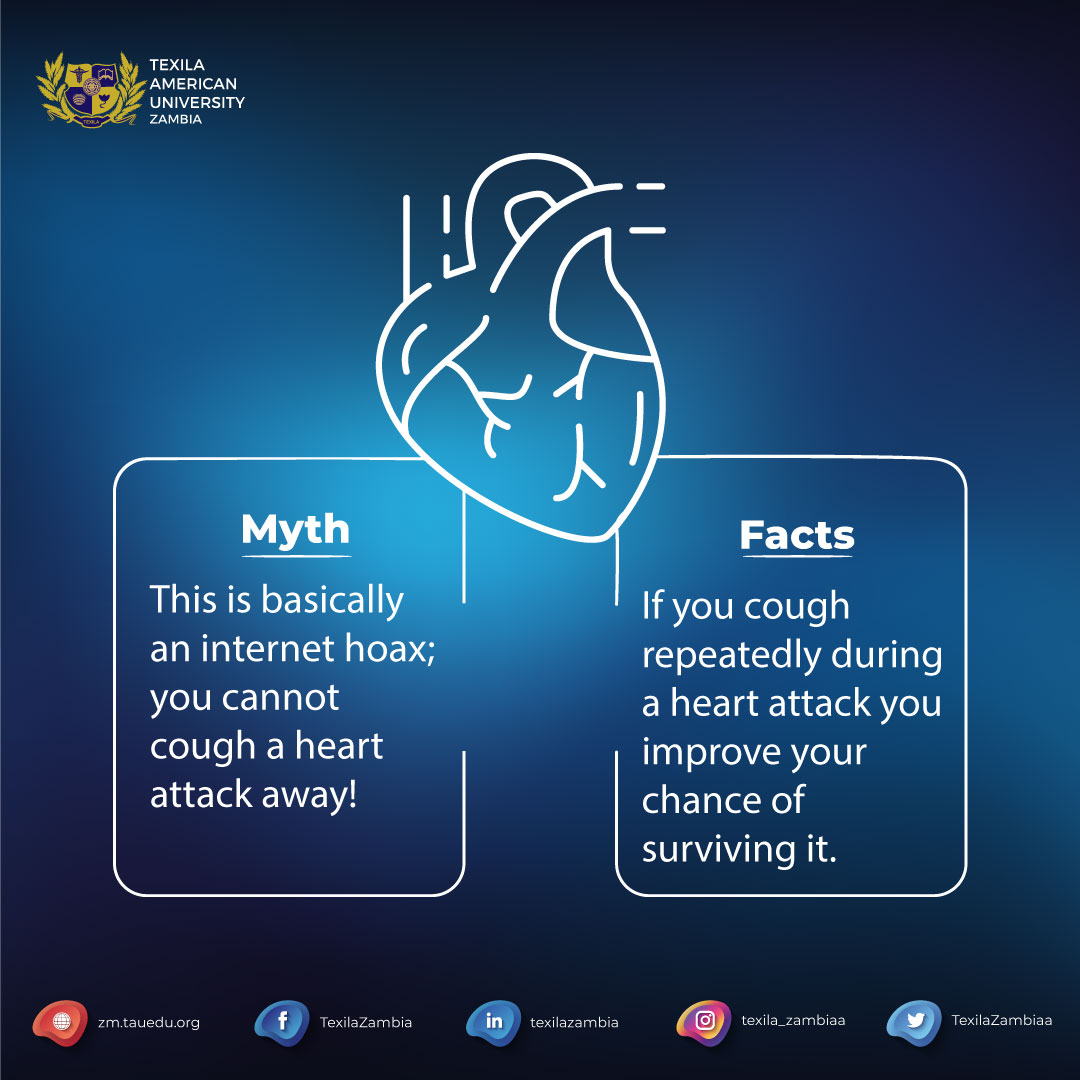 The heart is the engine of the body, the source of life, and the center of our emotions. 
Know the interesting Myths & Facts about your Heart❤️

#Texila #TexilaAmericanUniversity #Healthyliving #Awarness #Stayhealthy #HeartHealth #HealthyHeart #HeartDisease #HeartAwareness