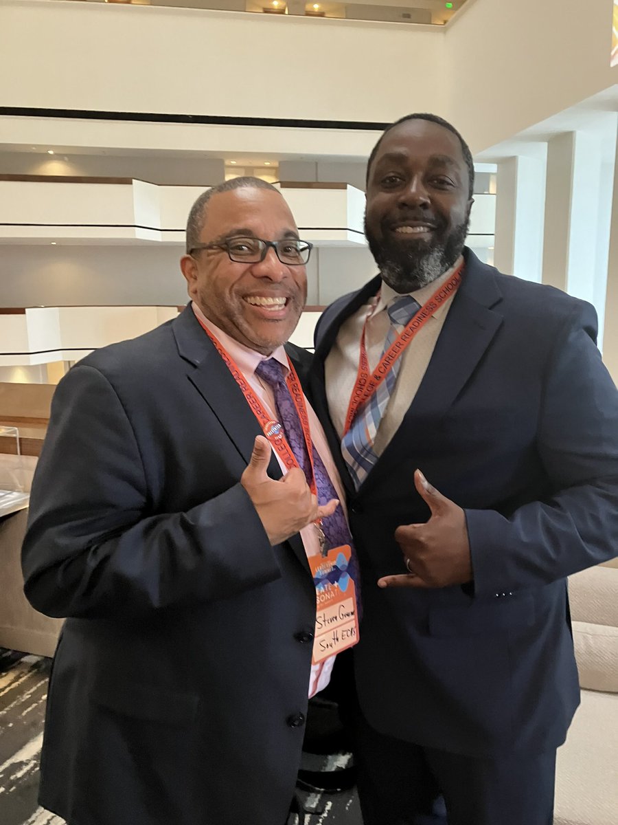 steveng1906's tweet image. Just two Alpha brothers collaborating at the 2023 CCRSM Leadership Summit today at the Hyatt Regency in Downtown Houston today. #ECHS #PTECH #CCRSMSUMMIT2023 #SpringISD #HoustonISD #AlphaEducators