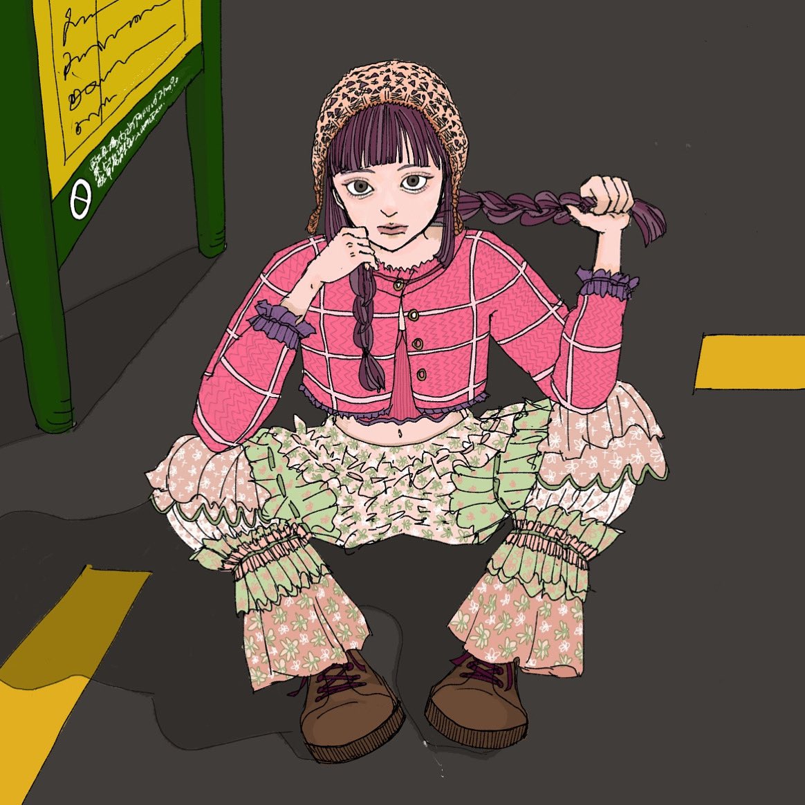 grooocore's tweet photo. パーキングにしゃがむ少女
rurumuが好き

 #illustration  #illustrator  #fashion #rurumu #イラスト #イラストレーター #イラスト依頼受付中 #イラスト依頼募集中 #女の子イラスト #死んだ目 https://t.co/8ngc7BkzLs
