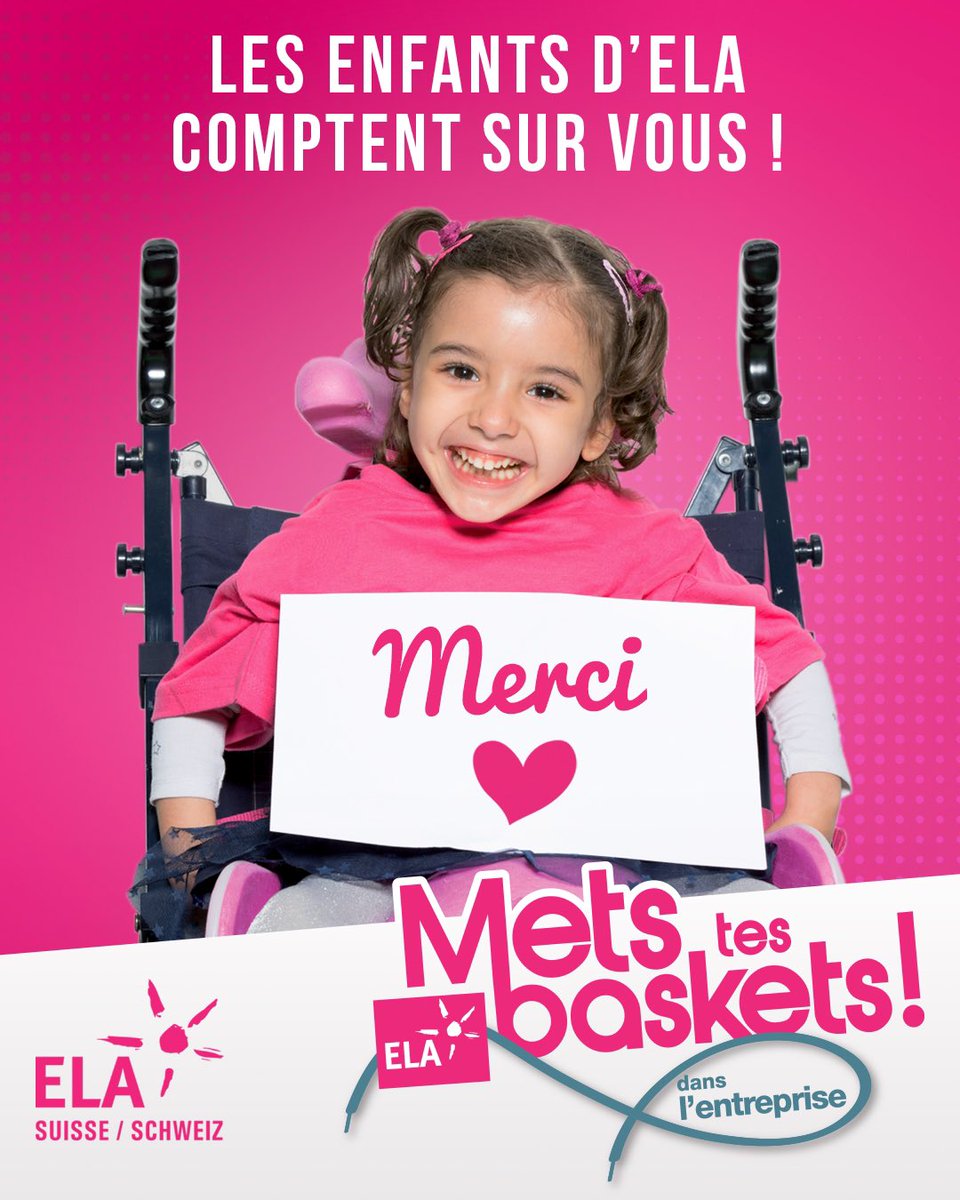 ELASuisse's tweet photo. AUJOURD’HUI : journée internationale de l’action « Mets tes baskets dans l’entreprise » !!! MERCI INFINIMENT aux sociétés suisses mobilisées pour soutenir les enfants affectés par une leucodystrophie ! ￼￼￼❤️ #MTBEntreprise #solidarité #PlusFortEnsemble #MetsTesBaskets https://t.co/dfeAtm4DXH