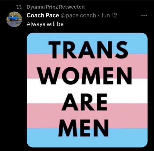 OneMilitia's tweet photo. @SugarMAGA @rebelpiratelady This person is going to rake ME for being transphobic? 

Then add that to the endless, endless list of hypocrisies the MAGA club spends every waking moment spinning. https://t.co/NYW68EDJkG