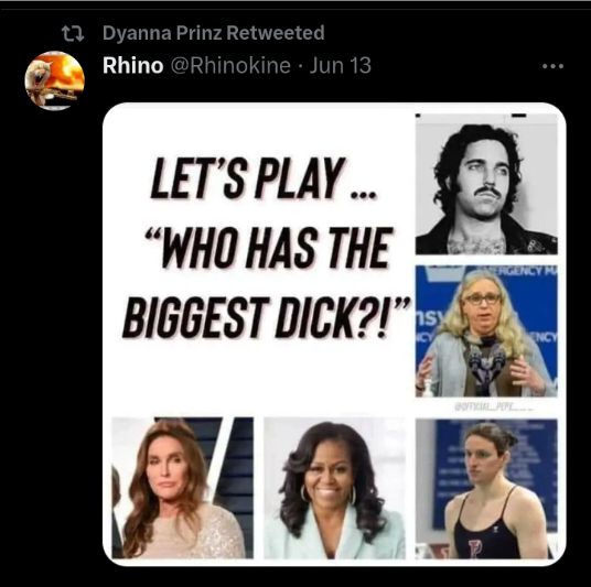 OneMilitia's tweet photo. @SugarMAGA @rebelpiratelady This person is going to rake ME for being transphobic? 

Then add that to the endless, endless list of hypocrisies the MAGA club spends every waking moment spinning. https://t.co/NYW68EDJkG