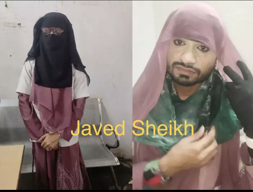 He is Javed Sheikh, he was caught roaming in Burkha inside a hospital in Nagpur. He indetified himself as Dr. Ayesha. 🤌🏻😂