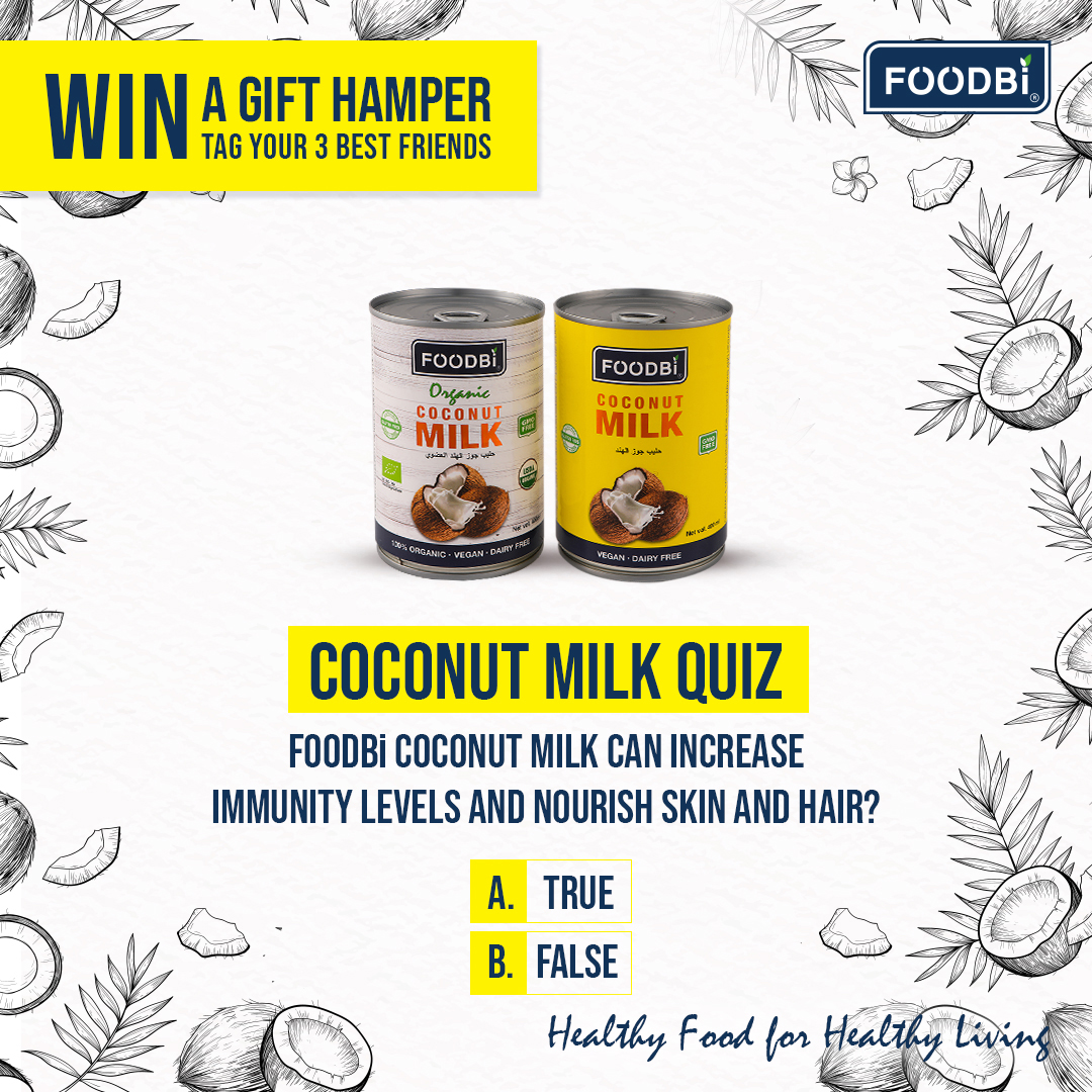 Answer and Win! on FOODBi Instagram lnkd.in/g53pWZcy

Make your dishes even more delicious while strengthening the immune system of your family.

#foodbi #winwithfoodbi #tbhqfree #gmofree #purecoconutmilk #coconutmilk #organiccoconutmilk #healthyliving #superfood #win