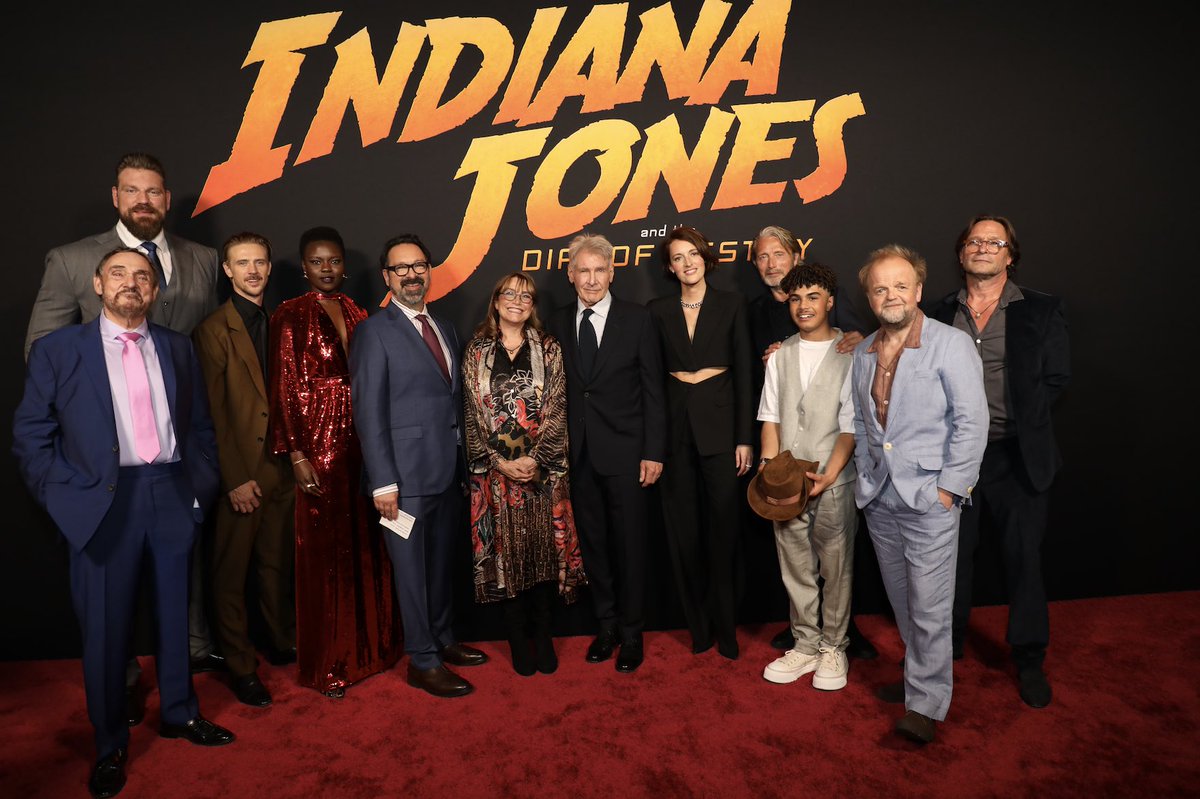 IndianaJones's tweet image. The cast and filmmakers thrilled audiences at the U.S. Premiere of #IndianaJones and the Dial of Destiny. 

Experience it only in theaters June 30. Tickets are on sale now: fandango.com/IndianaJones