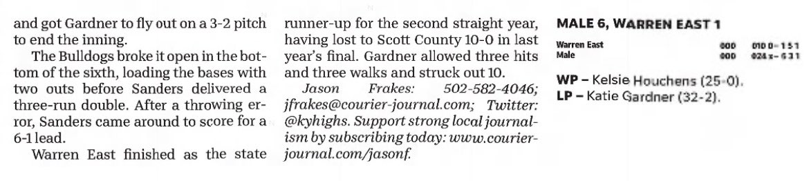 coreyp08's tweet photo. 4 years ago today, @loudawgssb defeated Warren East 6-1 in the KHSAA state softball tournament championship game to finish the season a perfect 39-0! https://t.co/Uktc3xCJK5