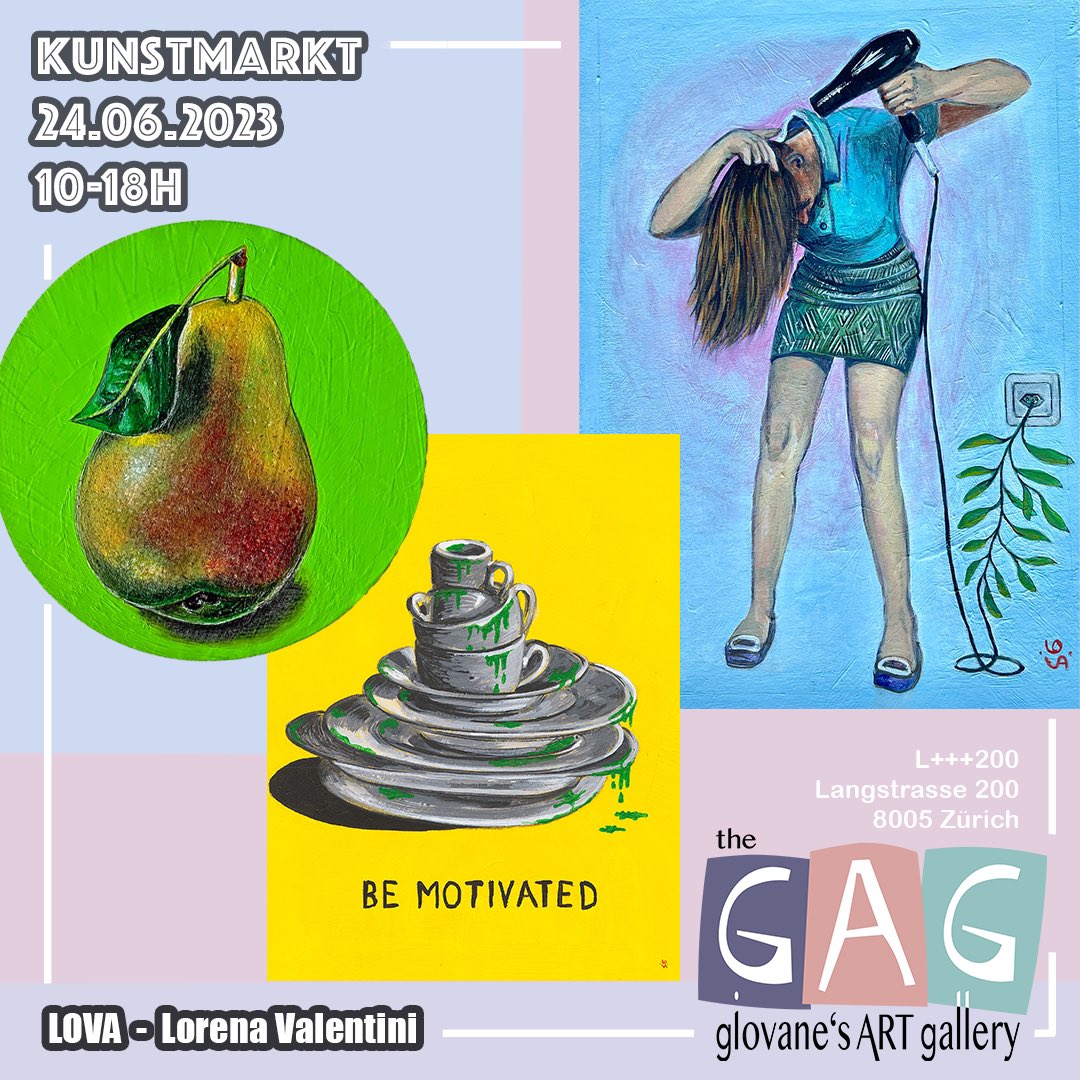 LorenaValentini's tweet photo. Nur noch etwas mehr als eine Woche bis zum Kunstmarkt theGAG im L200 in Zürich! 🥂 Authentische Handwerkskunst und regionale Gastronomie - was will man mehr? Organisiert von theGAG 🙌🏼 Verpasse nicht dieses Highlight und komm vorbei am Samstag, den 24. Juni, Langstr. 200, Zürich https://t.co/b5rMXX6zAF