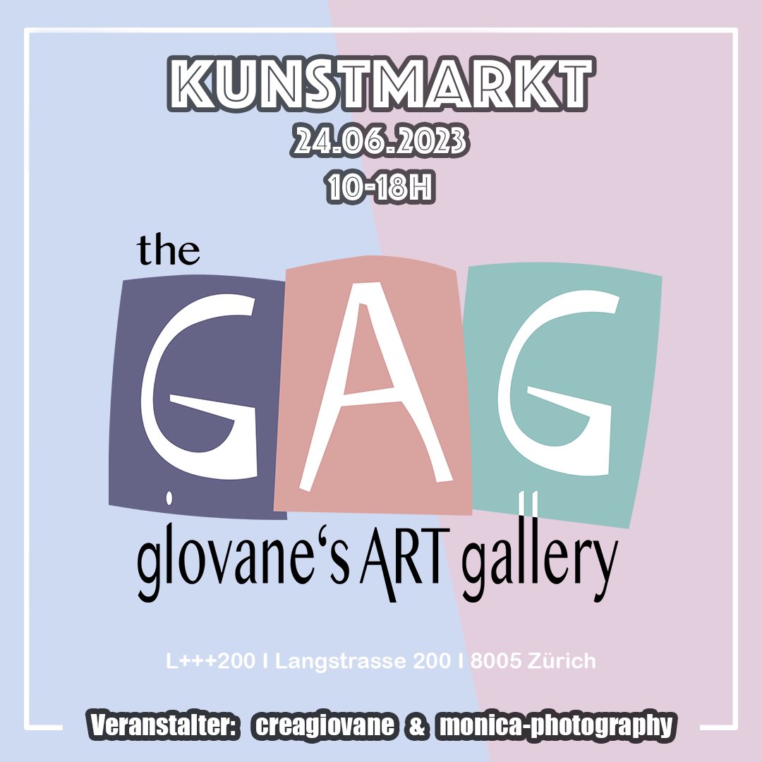 LorenaValentini's tweet photo. Nur noch etwas mehr als eine Woche bis zum Kunstmarkt theGAG im L200 in Zürich! 🥂 Authentische Handwerkskunst und regionale Gastronomie - was will man mehr? Organisiert von theGAG 🙌🏼 Verpasse nicht dieses Highlight und komm vorbei am Samstag, den 24. Juni, Langstr. 200, Zürich https://t.co/b5rMXX6zAF