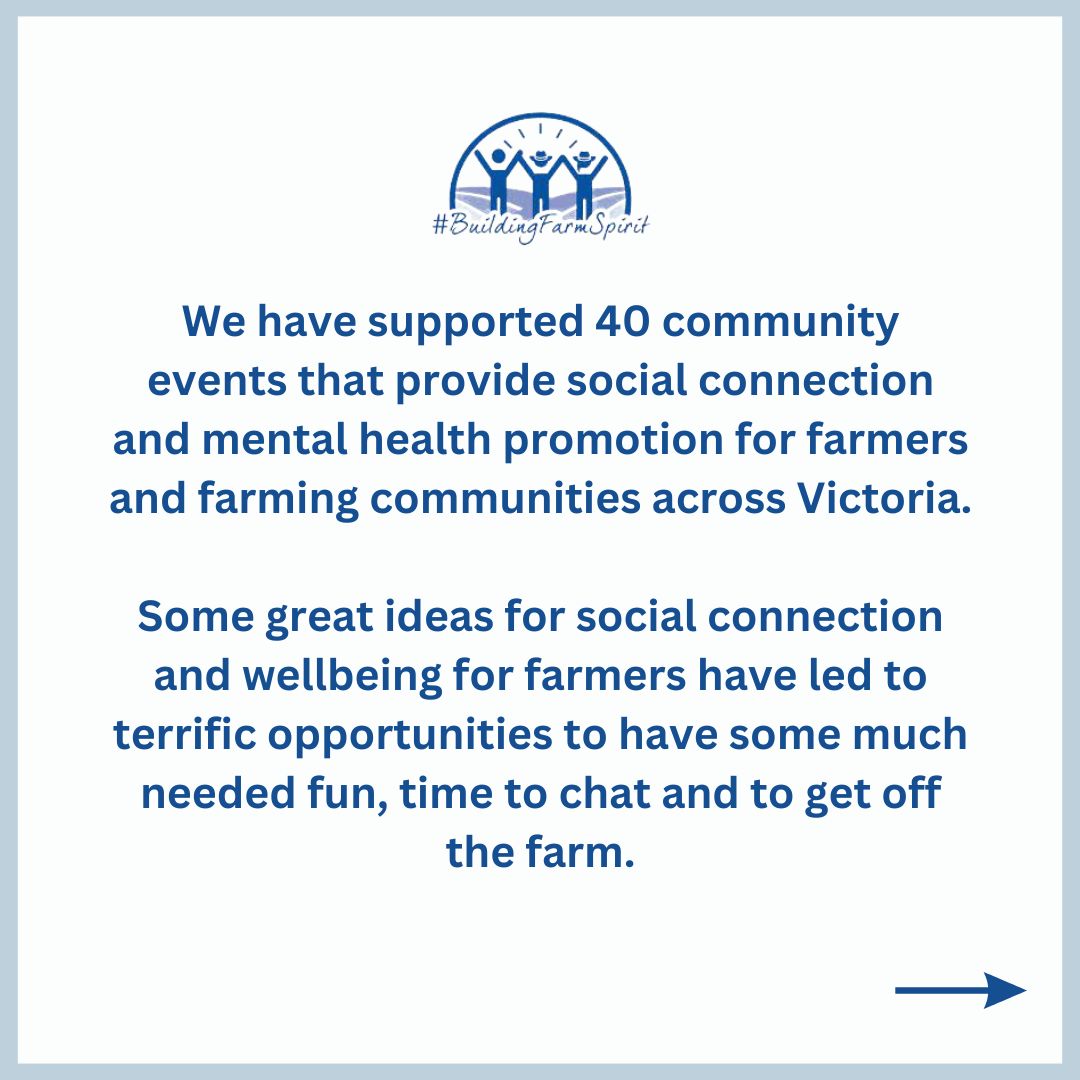 buildfarmspirit's tweet photo. Are you planning a community event in 2023 to help health and wellbeing of farmers and farm families impacted by the floods? Then we would like to partner with you!
Apply now at https://t.co/TujA5hnsl6.
Grant applications close on 31 August, 2023.
#NCFH #BuildingFarmSpirit https://t.co/1y5OCGZiXm