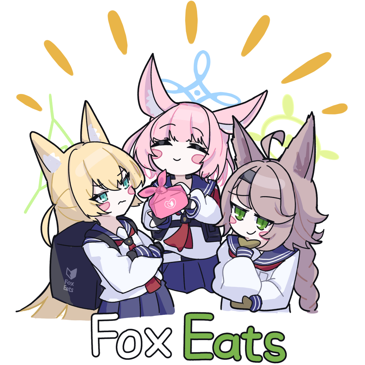 ブルアカ「FOX EATSで〜す #ブルアカ」|鼎かなえこ／C102 1日目西ひ01bのイラスト