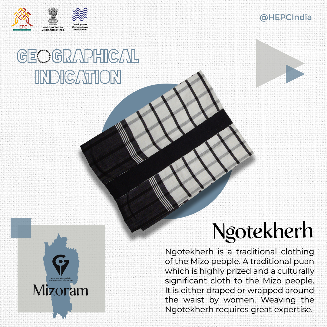 #weavesofindia #GITag #handloom #Vocal4Local  #Mizoram #Ngotekherh #mizo #fabric #SustainableLiving #AzadiKaAmritMahotsav

@TexMinIndia @DoC_GoI @incredibleindia