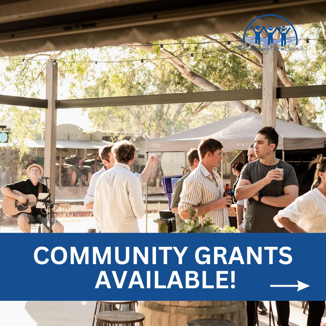 buildfarmspirit's tweet photo. Are you planning a community event in 2023 to help health and wellbeing of farmers and farm families impacted by the floods? Then we would like to partner with you!
Apply now at https://t.co/TujA5hnsl6.
Grant applications close on 31 August, 2023.
#NCFH #BuildingFarmSpirit https://t.co/1y5OCGZiXm