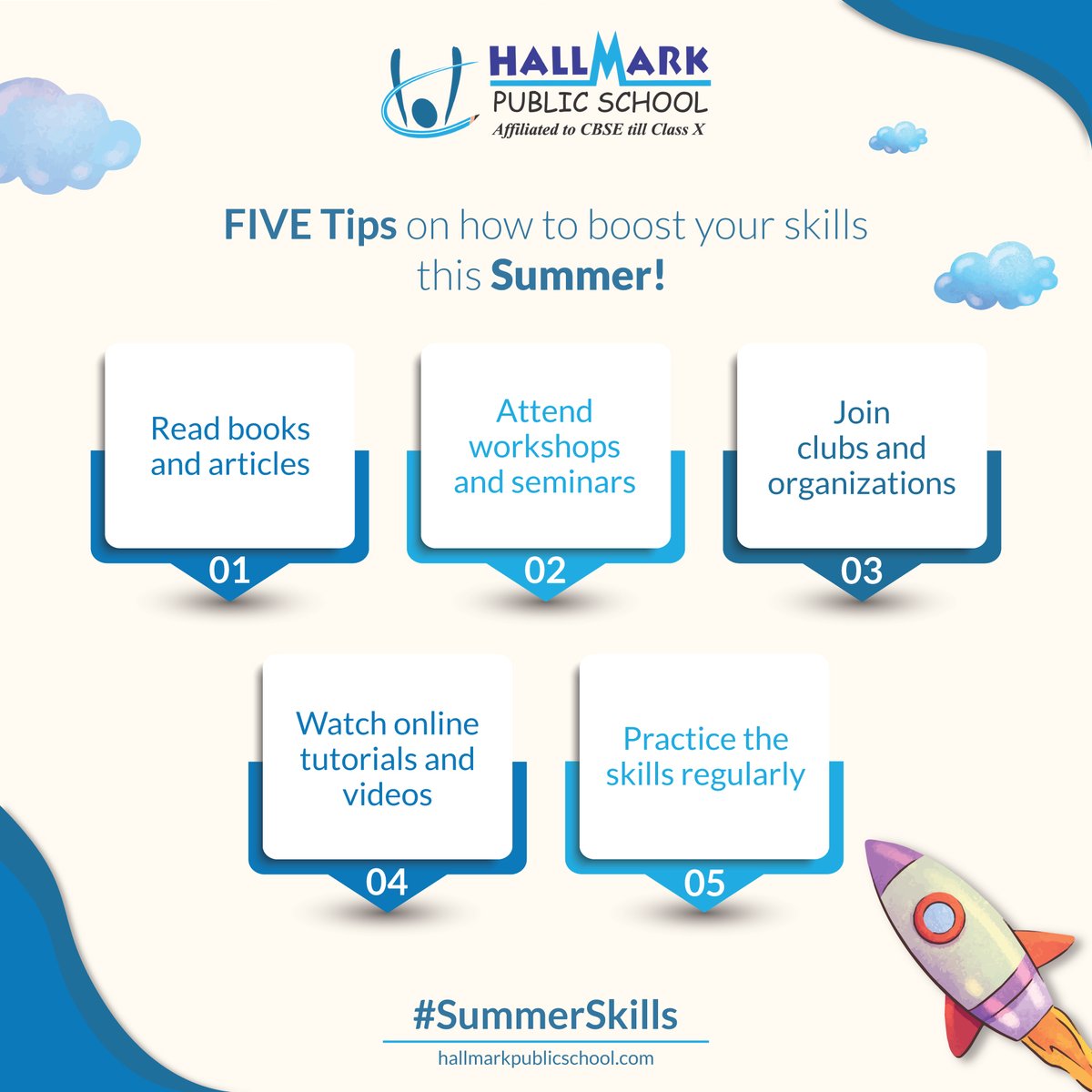 Summer is the perfect time to invest in yourself and learn new skills.
Check out our post for some tips on how to enhance your skills and achieve your goals this summer☀️

#SummerSkills #PracticalTips #EnhanceYourSkills #AchieveYourGoals #PersonalGrowth #HallmarkPublicSchool