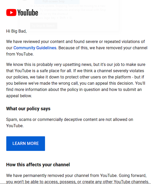 hoovynyet's tweet photo. @TeamYouTube 
my channel (https://t.co/xpoLmKXcyB) was terminated by spam,scams or commercially deceptive content. i have appealed yet i dont get any response. i just started uploading a few weeks ago. Please Help! I believe this was an error. i never break any of your guidelines https://t.co/cbSi9pRWrX