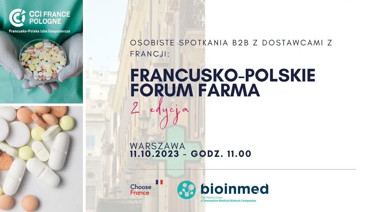 MedBPP's tweet photo. Dołącz do bezpośrednich spotkań B2B z dostawcami surowców, produktów, technologii i rozwiązań dla sektora farmaceutycznego i biotechnologicznego z Francji.
📆 11.10 (11:00) – 12.10 (16:00)
📌Warszawa
✅ Rejestracja: 22.05.2023 – 10.10.2023
Więcej info👉https://t.co/MnAp0fuKpx https://t.co/wN761S7UM6