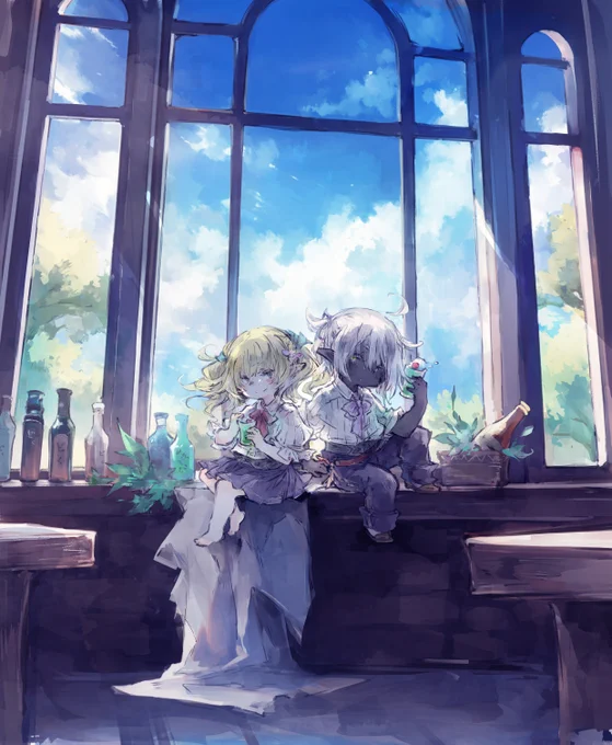 星野さんへ 遅くなったけど、ヴァナマチお疲れ様でしたー!絵。 すっかり夏っぽくなってきました。