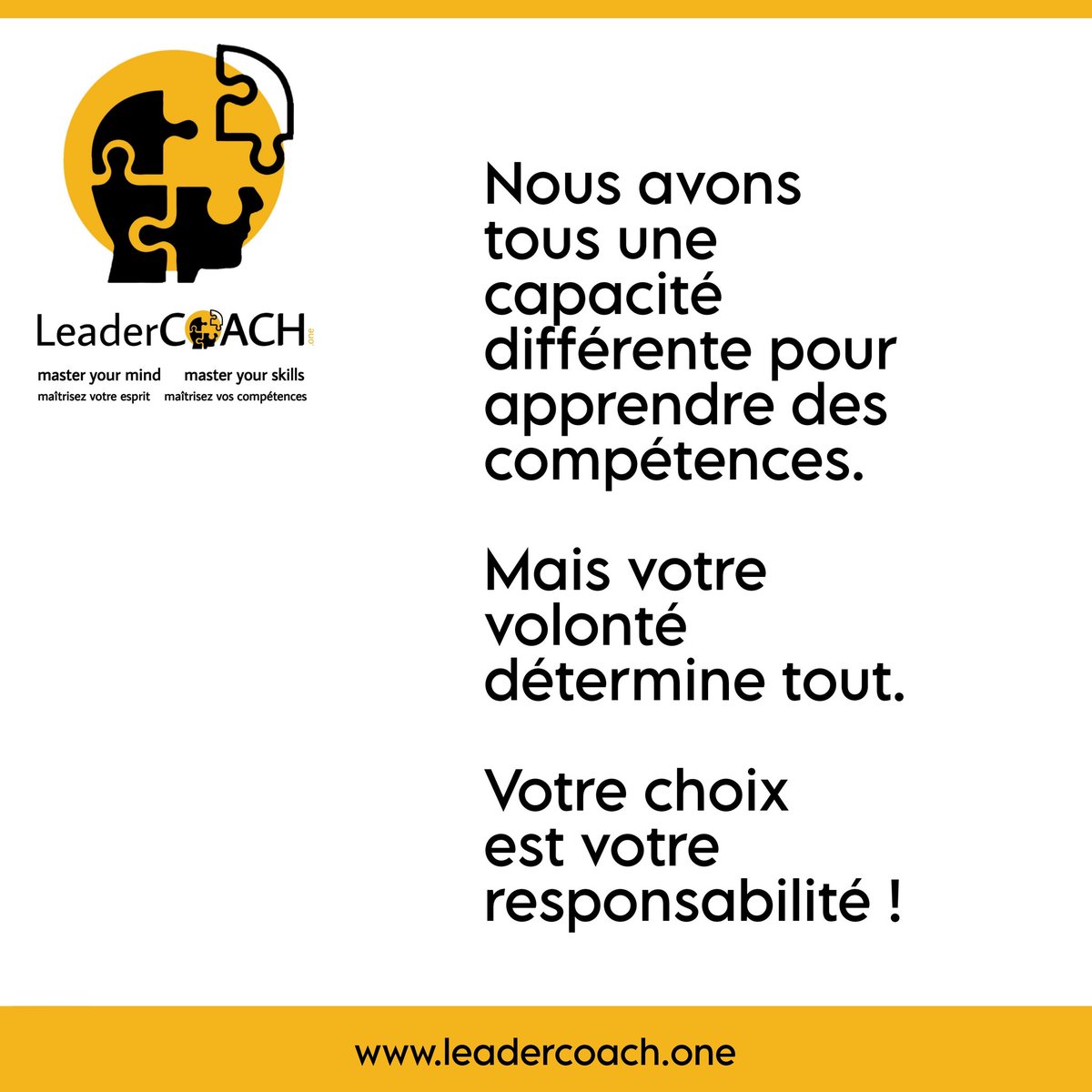 Votre volonté et vos actions déterminent votre réussite, pas vos paroles!
#coaching #responsabilité #discipline