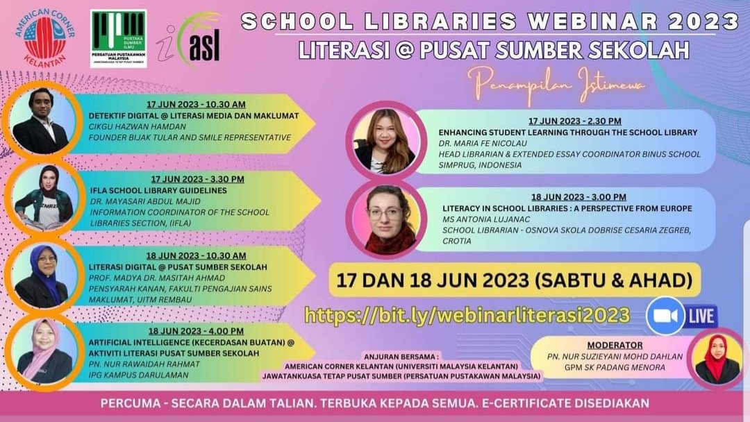CesaricSchool's tweet photo. Free webinar about #literacy on Sunday, 18th of June at 3pm (Malaysian time) https://t.co/VAnhvn3cnG https://t.co/u1L6WRte9C