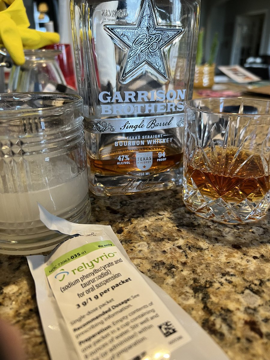 anneek10s's tweet photo. In honor of National Bourbon Day…a little Garrison Brothers @garrisonbros to make the #Relvyrio go down. #suckitALS #ALS #ihateALS #nurown https://t.co/Y6o9TlvMYu