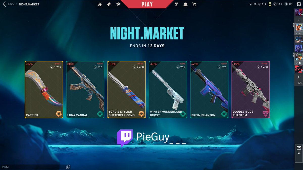 The Night Market is finally back! I wasn't able to open mine before they took it down and finally got to doing that today.

As a Yoru player my eyes are set for that balisong. 😈 

Show me what you guys got in the comments!

(In other news, I'll be streaming this weekend!)
