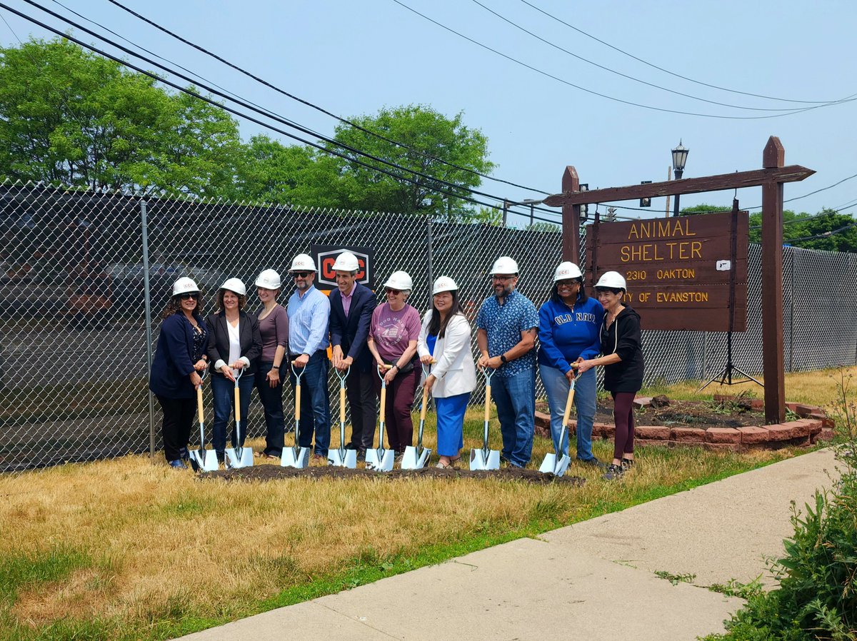 HolabirdRoot's tweet photo. Congratulations to @evanstonpets on celebrating the groundbreaking of its new Animal Shelter Facility. The H&amp;R team has been honored to serve as the Evanston Animal Shelter's architect throughout this journey and look forward to the successful completion of its new building. https://t.co/iTrHvWK8cK