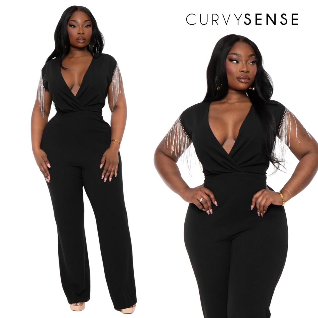 This jumpsuit is living in our heads rent-free.
Search ➡ Lilith Rhinestone Fringe Jumpsuit 
💕💕💕💕💕💕💕💕
Take 30% off using code FUN30

#plussizefashion #plussizestyle #psfashion #psstyle #curvysensedoll #curvyfashion