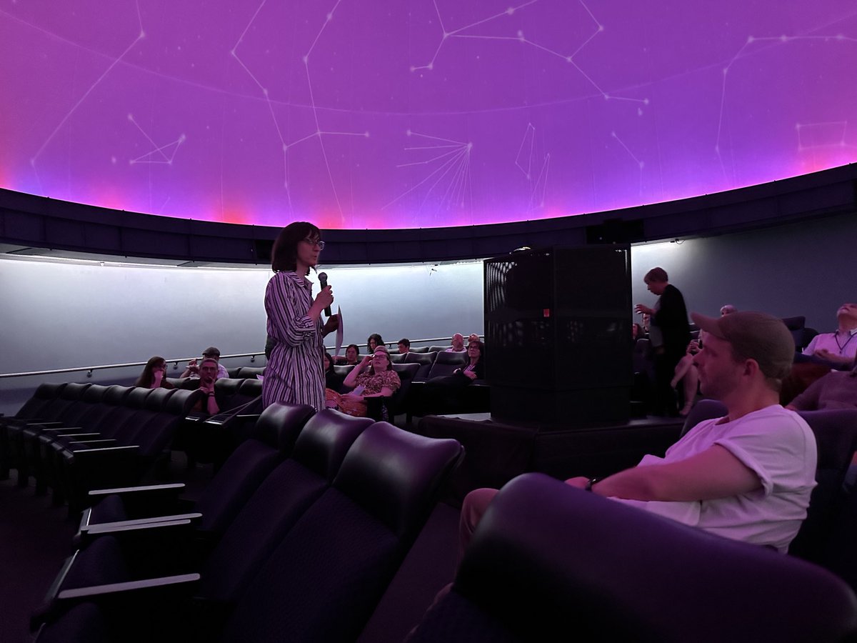 anistudies's tweet photo. At @RowanUniversity⁩’s dome for a special screening of animations, including one to which delegates have contributed stop-motion animation #sas34 https://t.co/KhQHqZa83v