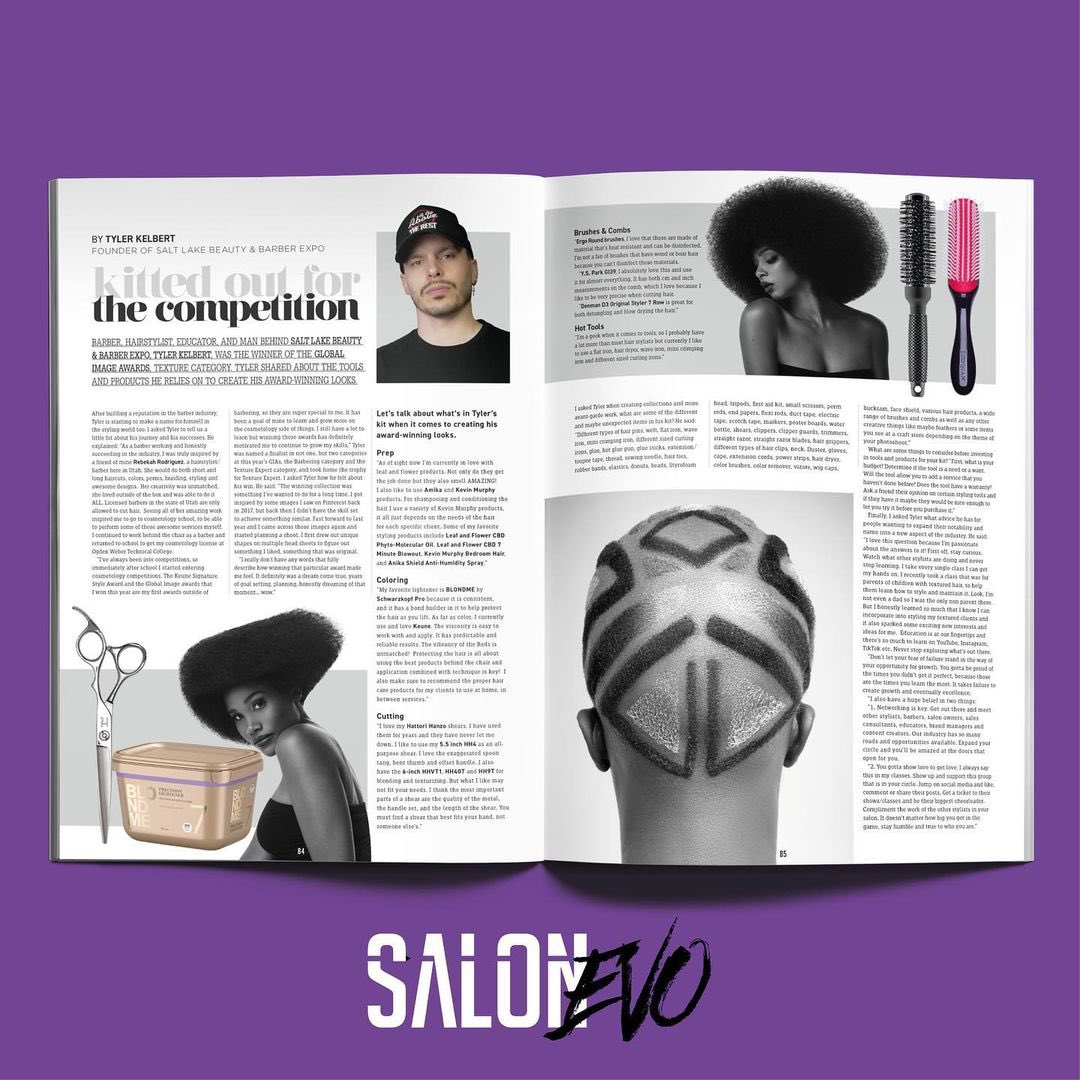 Tyler_Kelbert's tweet photo. Check out my article in the new issue of Salon Evo magazine! This one is super special to me and I’m super thankful for the opportunity to be featured in my all time favorite magazine. ❤️ #issue20 #salonevomagazine #salonevo https://t.co/KuPDauFYAX