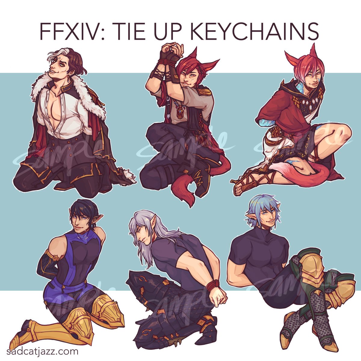 shop is reopened! 🥳 a lot of new preorders for tie-up charms, standees, and sticker sheets!  sadcatjazz.com