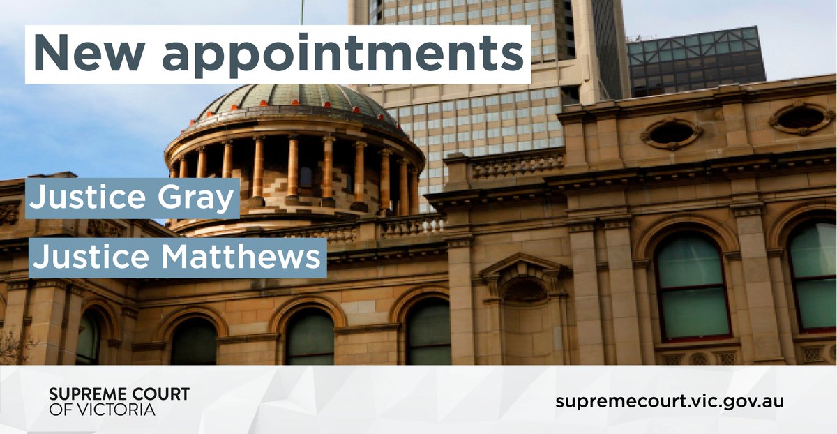 The #SupremeCourt congratulates Justice Gray and Justice Matthews on their appointments to the Court, effective 14 June 2023.
Read more: bit.ly/3qAVrCc #auslaw
