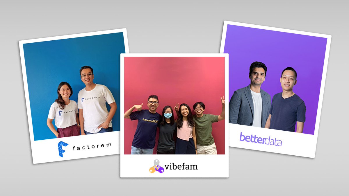 Proud of our #NUSStartups! Shoutout to @Betterdataai for synthetic data, Vibefam's fitness tech, & Factorem's manufacturing match-making. Making waves in tech! 👏 ➡️ Story here: nus.edu/43J8uAg #TechInnovation #Startups #startup #AI #Tech #technology